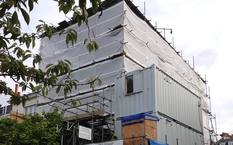 Photo of structural repairs
